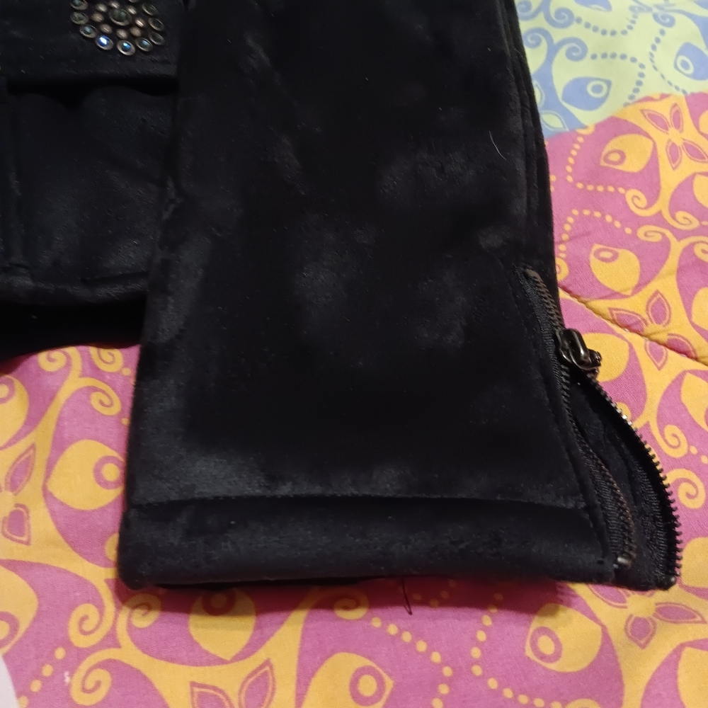 🧸Bejeweled bomber jacket black M - Picture 3 of 10